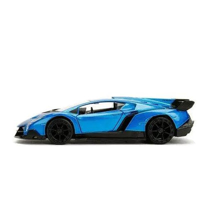 Metals Die Cast | Hyper-Spec 2017 Lamborghini Veneno Hardtop. Blue - 1:32-DiecastModeler.com