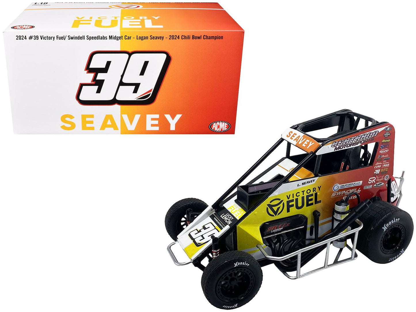 Midget Sprint Car #39 Logan Seavey "Victory Fuel" Swindell Speedlabs Champion "Chili Bowl" (2024) 1/18 Diecast Model Car by ACME-DiecastModeler.com