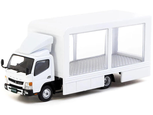 Mitsubishi Fuso Canter Mobile Display Truck RHD (Right Hand Drive) White "Truck64" Series 1/64 Diecast Model by Tarmac Works-DiecastModeler.com