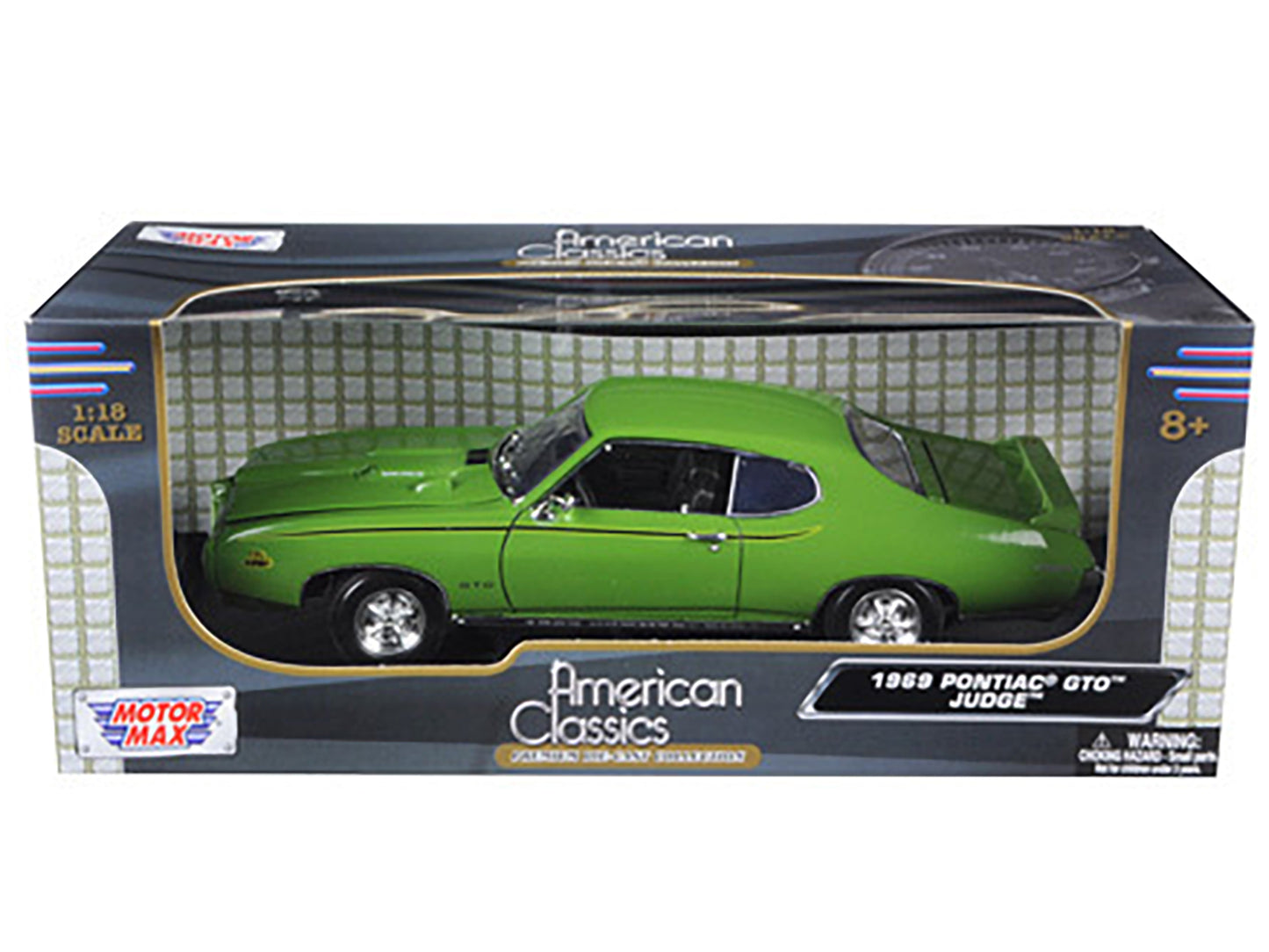 1969 Pontiac GTO Judge Green 1/18 Diecast Car Model by Motormax