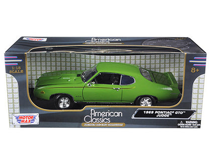 1969 Pontiac GTO Judge Green 1/18 Diecast Car Model by Motormax