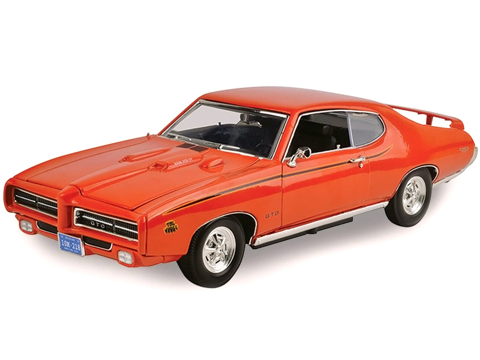 1969 Pontiac GTO Judge Orange 1/18 Diecast Model Car by Motormax-DiecastModeler.com
