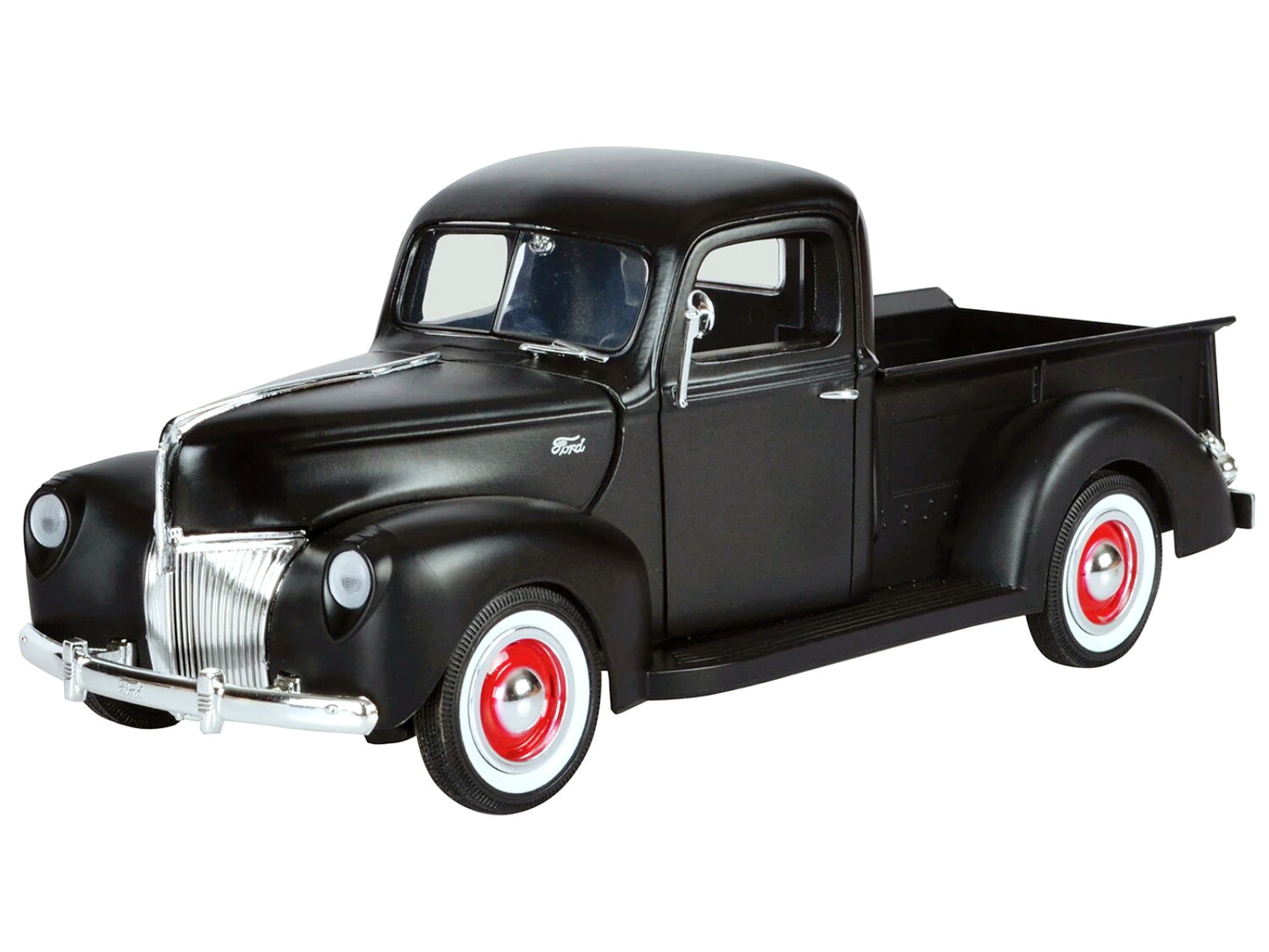 1940 Ford Pickup Matt Black 1/18 Diecast Model Car by Motormax-DiecastModeler.com