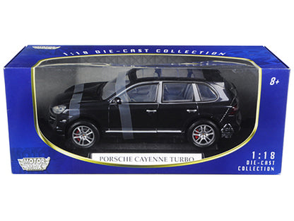 2008 Porsche Cayenne Turbo Metallic Black 1/18 Diecast Model Car by Motormax