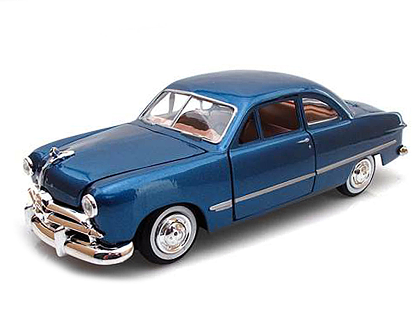 1949 Ford Coupe Blue 1/24 Diecast Model Car by Motormax-DiecastModeler.com