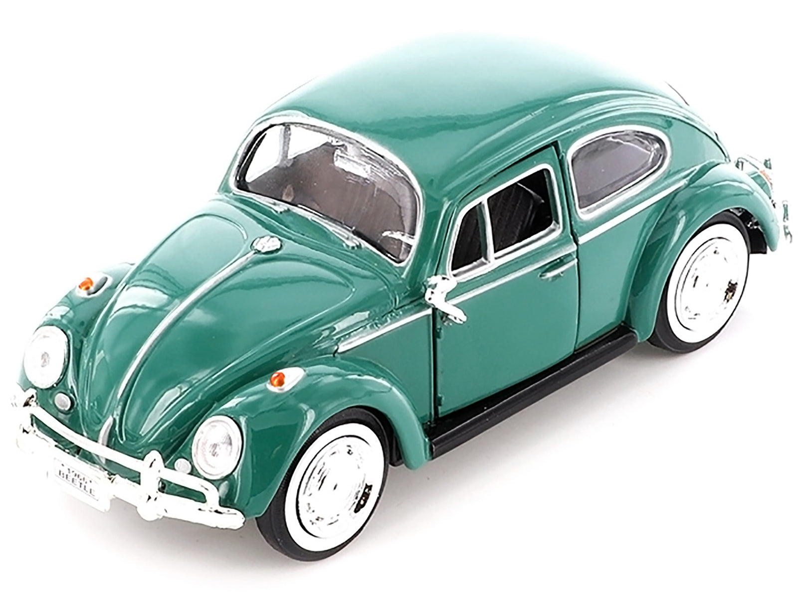 1966 Volkswagen Beetle Green 1/24 Diecast Model Car by Motormax-DiecastModeler.com