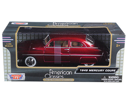 1949 Mercury Red 1/24 Diecast Model Car by Motormax