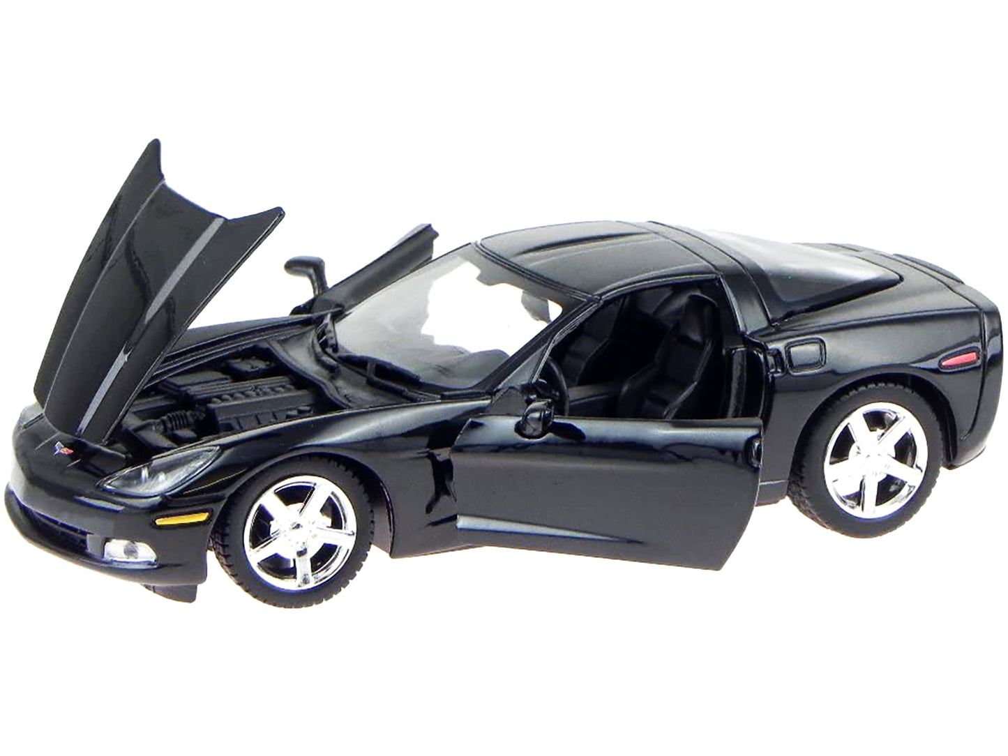2005 Chevrolet Corvette C6 Coupe Black 1/24 Diecast Model Car by Motormax