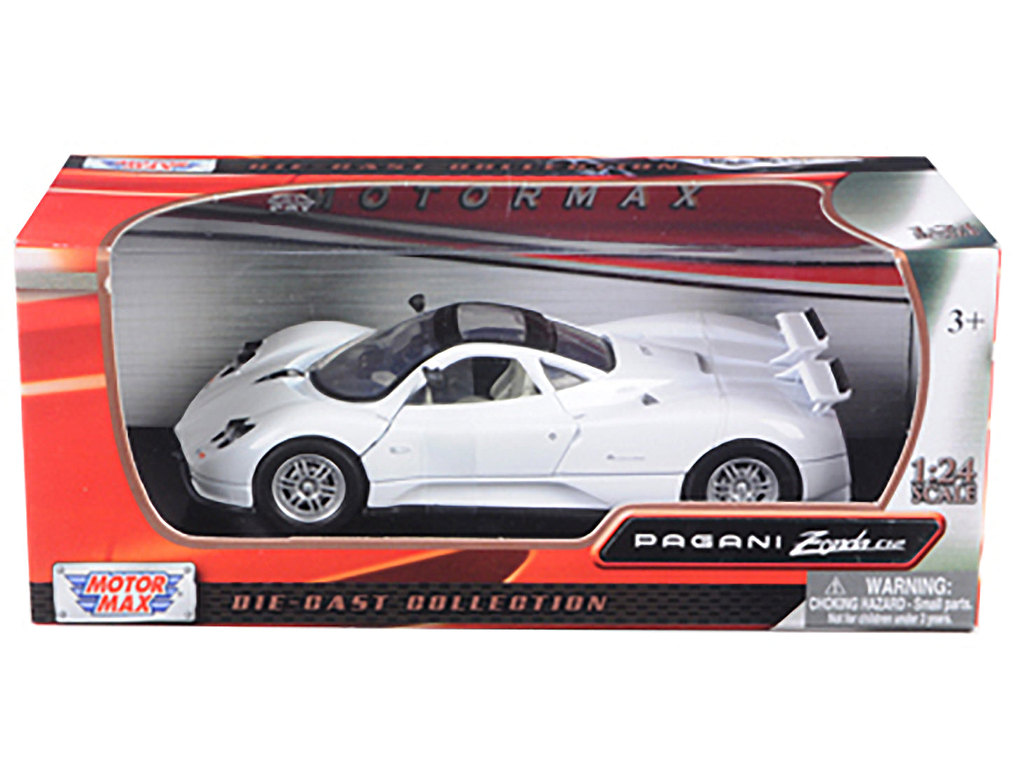 Pagani Zonda C12 White 1/24 Diecast Car Model by Motormax
