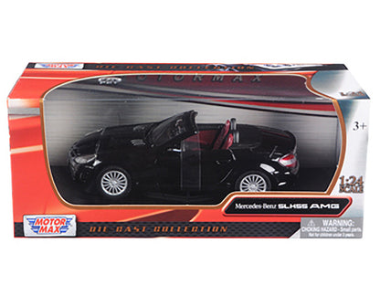 Mercedes Benz SLK55 AMG Convertible Black 1/24 Diecast Model Car by Motormax