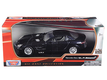 Mercedes Mclaren SLR Metallic Black 1/24 Diecast Model Car by Motormax-DiecastModeler.com