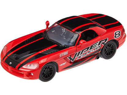 2003 Dodge Viper SRT-10 #8 Red with Black Stripes "GT Racing" Series 1/24 Diecast Model Car by Motormax