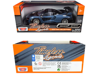 McLaren Senna Gray Metallic and Black "Timeless Legends" 1/24 Diecast Model Car by Motormax-DiecastModeler.com