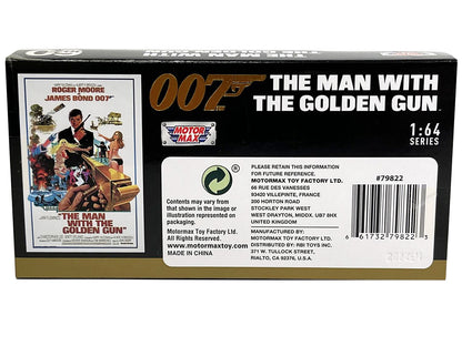 1974 AMC Hornet Red with White Stripes James Bond 007 "The Man with the Golden Gun" (1974) Movie with Display 1/64 Diecast Model Car by Motormax-DiecastModeler.com