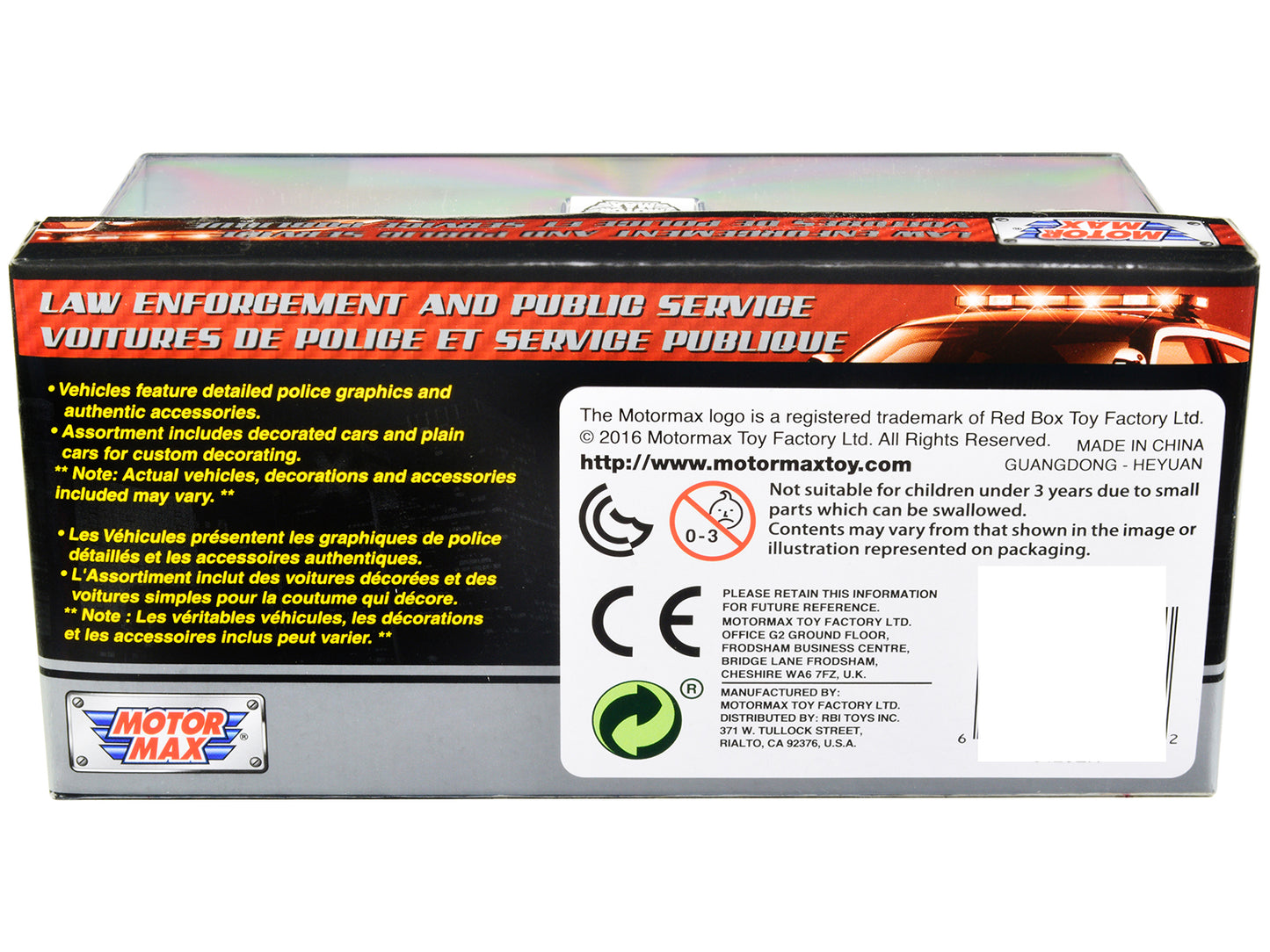 2022 Ford Police Interceptor Utility "California Highway Patrol" Black and White "Law Enforcement and Public Service" Series 1/43 Diecast Model Car by Motormax