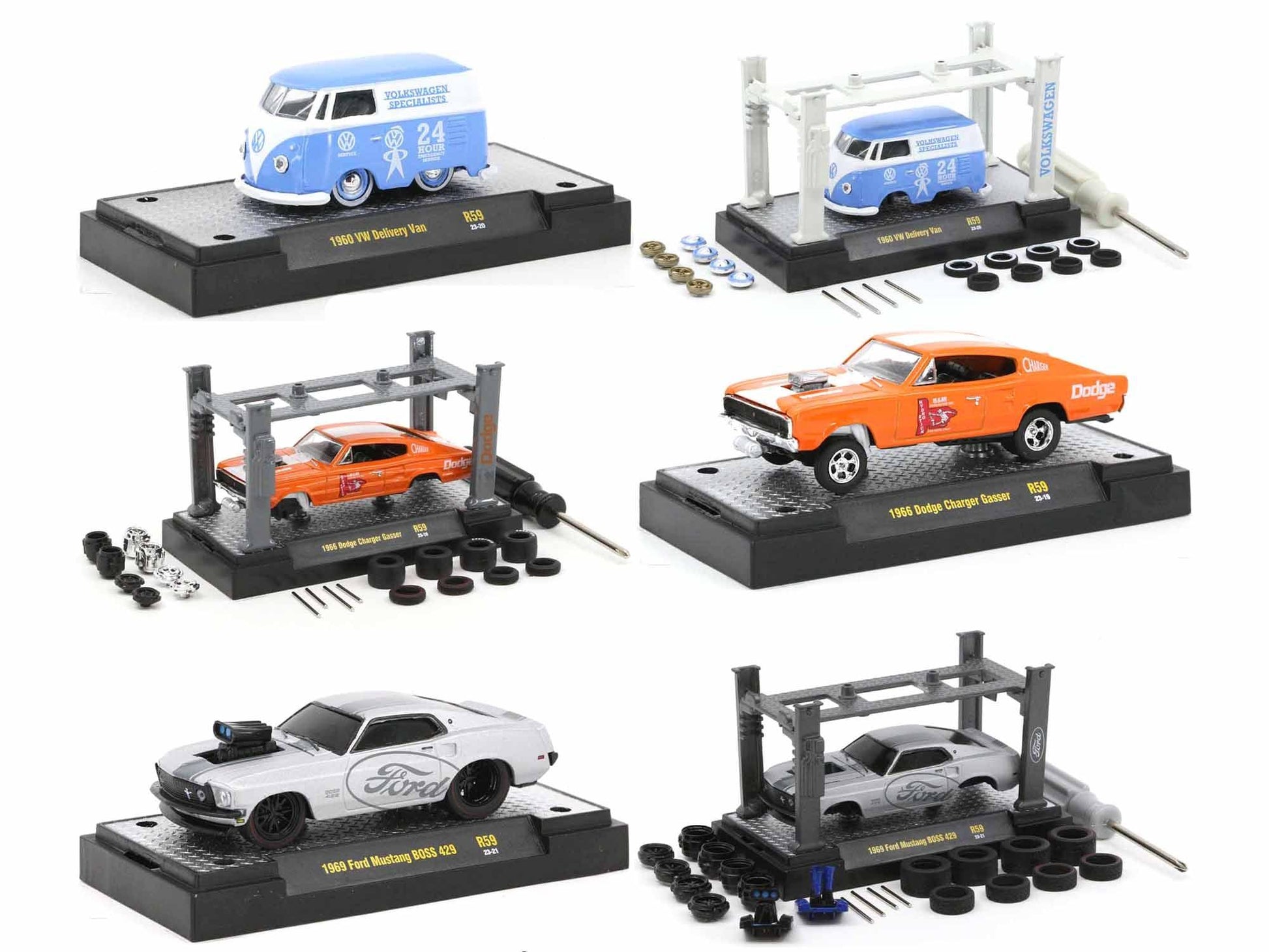 Model Kit 3 piece Car Set Release 59 Limited Edition to 8000 pieces Worldwide 1/64 Diecast Model Cars by M2 Machines-DiecastModeler.com