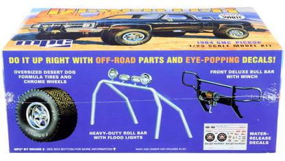 Skill 2 Model Kit 1984 GMC Pickup Truck (Molded in White) "Deserter" 1/25 Scale Model by MPC-DiecastModeler.com