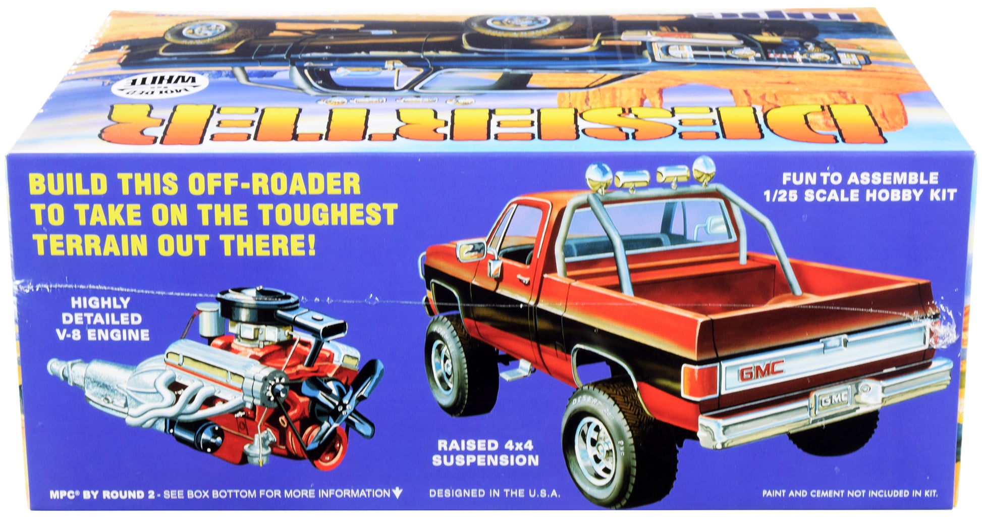 Skill 2 Model Kit 1984 GMC Pickup Truck (Molded in White) "Deserter" 1/25 Scale Model by MPC-DiecastModeler.com