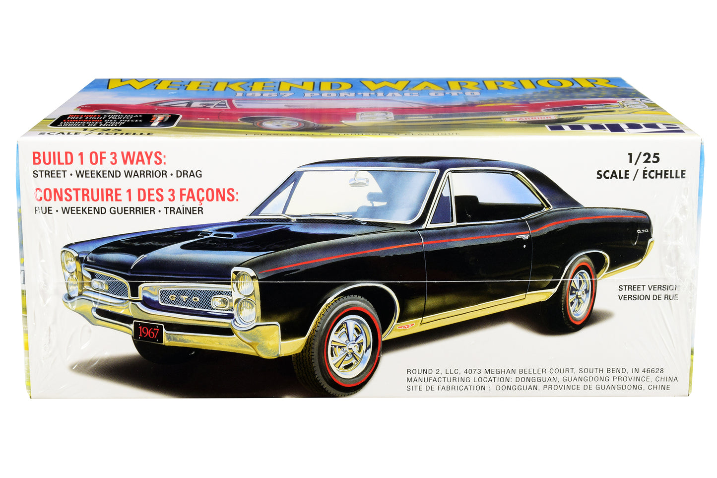 Skill 3 Model Kit 1967 Pontiac GTO "Weekend Warrior" 3 in 1 Kit 1/25 Scale Model by MPC