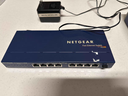 NETGEAR ProSafe FS108 8-Port 10/100 Fast Ethernet Desktop Switch-DiecastModeler.com