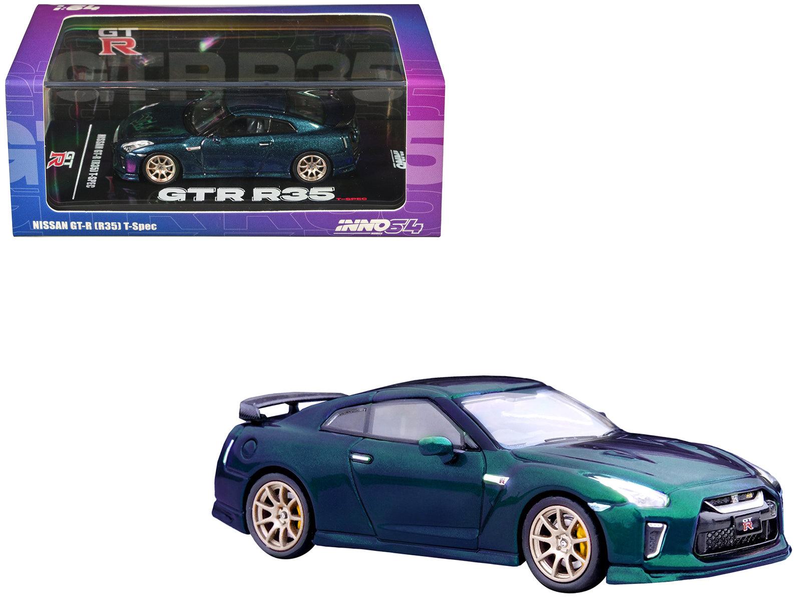 Nissan GT-R (R35) T-Spec RHD (Right Hand Drive) Midnight Purple Metallic 1/64 Diecast Model Car by Inno Models-DiecastModeler.com