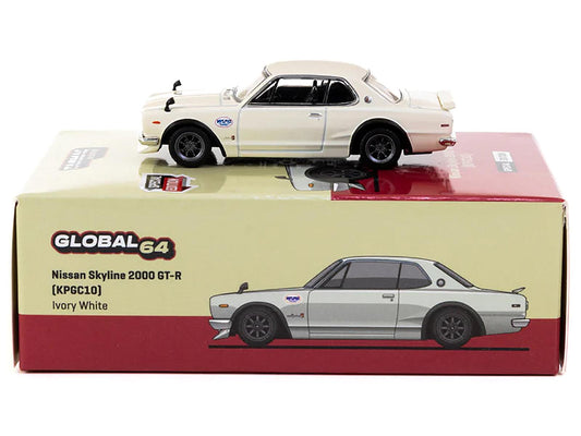 Nissan Skyline 2000GT-R (KPGC10) RHD (Right Hand Drive) Ivory White "Japan Special Edition" "Global64" Series 1/64 Diecast Model Car by Tarmac Works-DiecastModeler.com