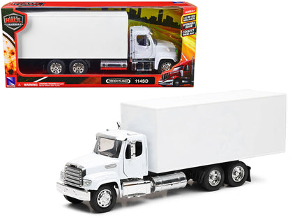 Freightliner 114SD Box Truck White "Long Haul Trucker" Series 1/32 Diecast Model by New Ray-DiecastModeler.com