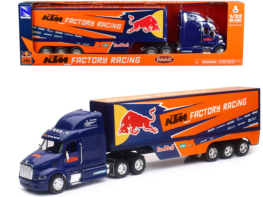 Peterbilt 387 Truck Dark Blue "Red Bull - KTM Factory Racing" 1/32 Diecast Model by New Ray-DiecastModeler.com