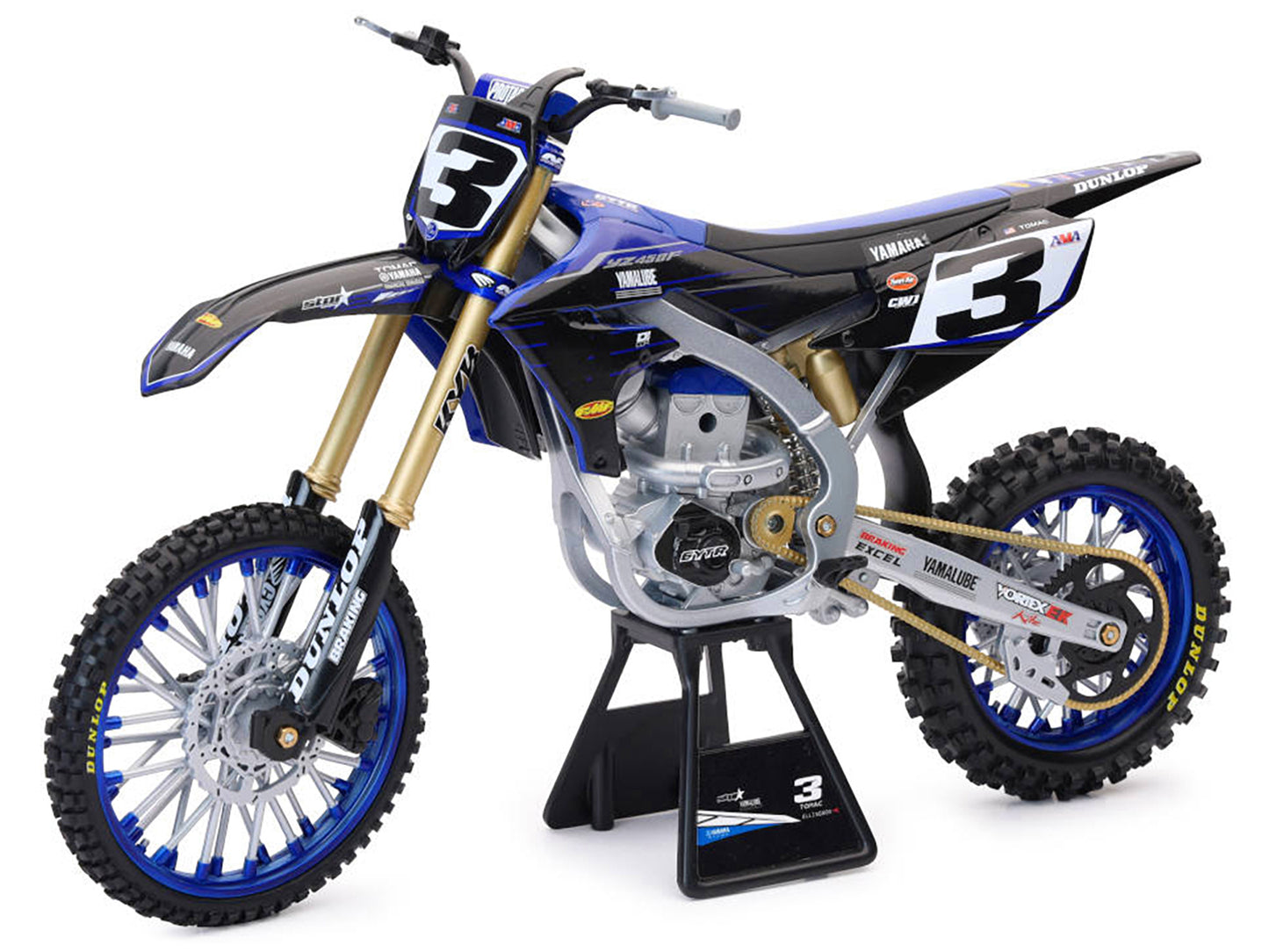 Yamaha YZ450F Motorcycle #3 Eli Tomac "Championship Edition" Yamaha Factory Racing 1/6 Diecast Model by New Ray