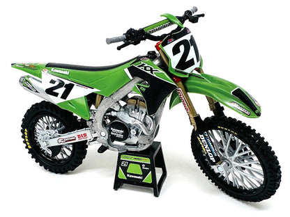 Kawasaki KX450SR Dirt Bike Motorcycle #21 Jason Anderson Green and Black "Kawasaki Racing Team" 1/6 Model by New Ray