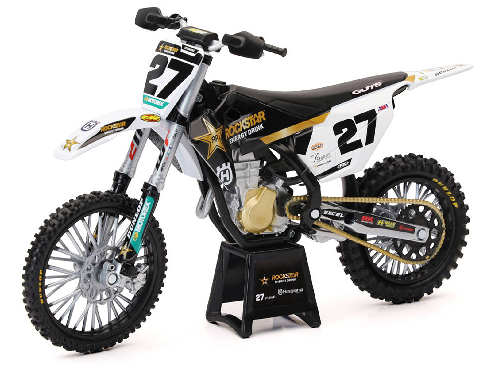 Husqvarna FC450 Motorcycle #27 Malcolm Stewart "Rockstar Energy Drink" 1/12 Diecast Model by New Ray-DiecastModeler.com