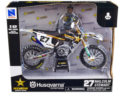 Husqvarna FC450 Motorcycle #27 Malcolm Stewart "Rockstar Energy Drink" 1/12 Diecast Model by New Ray-DiecastModeler.com