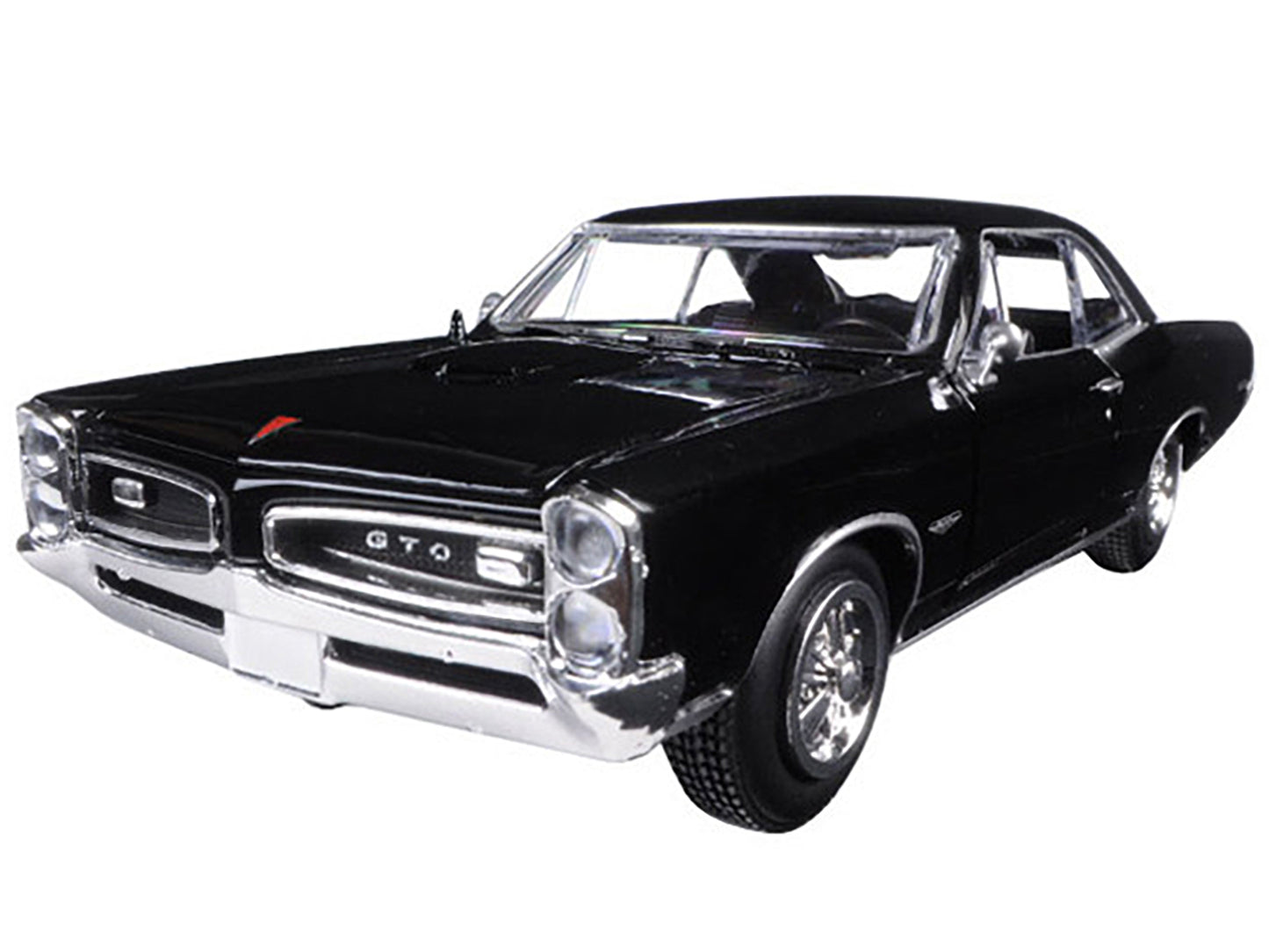 1966 Pontiac GTO Black "Muscle Car Collection" 1/25 Diecast Model Car by New Ray