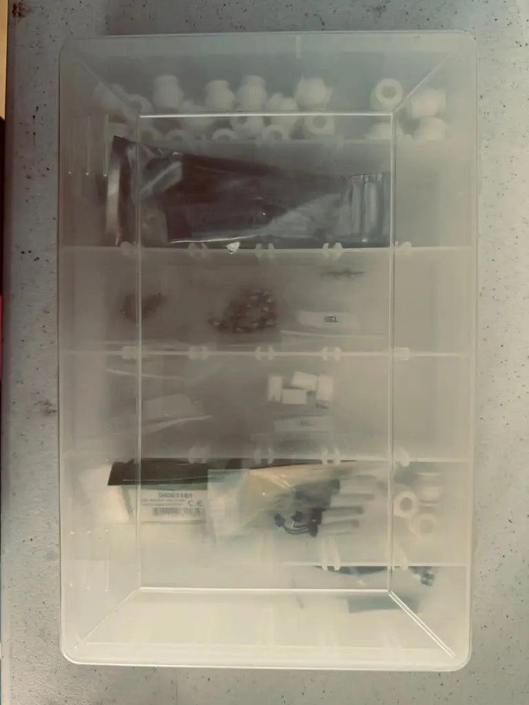 Organizer storage boxes with drone accessories-DiecastModeler.com