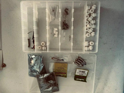 Organizer storage boxes with drone accessories-DiecastModeler.com