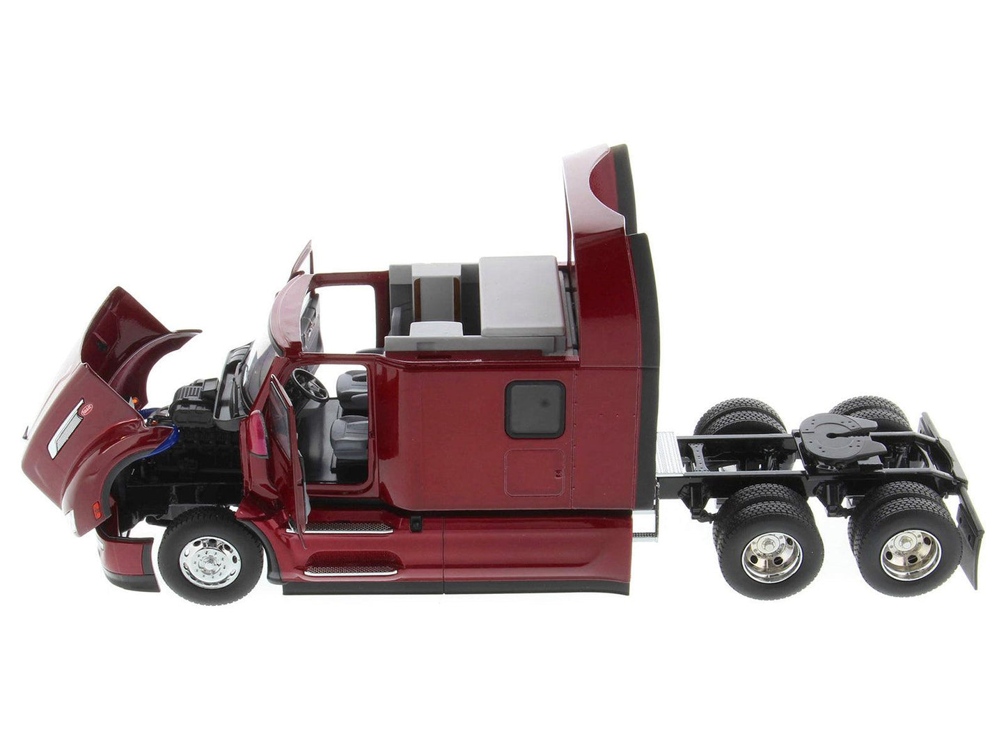 Peterbilt 579 Ultraloft Tractor Truck Red Metallic "Transport Series" 1/32 Diecast Model by Diecast Masters-DiecastModeler.com