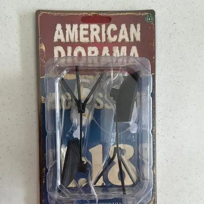 Photographer Lighting Kit (Set of 2 lights) (1/18 scale, Black)-DiecastModeler.com