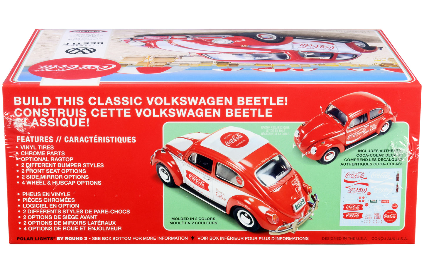 Skill 3 Snap Model Kit Volkswagen Beetle "Coca-Cola" 1/25 Scale Model by Polar Lights-DiecastModeler.com
