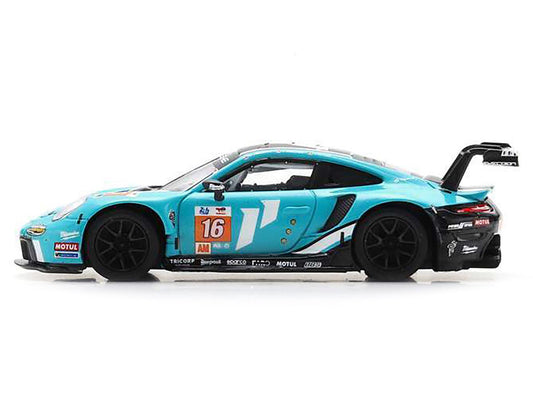 Porsche 911 RSR-19 #16 Ryan Hardwick - Jan Heylen - Zacharie Robichon "Proton Competition" "24 Hours of Le Mans" (2023) 1/64 Diecast Model Car by Sparky-DiecastModeler.com