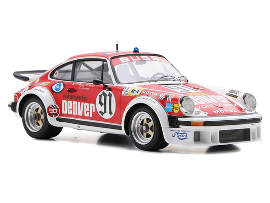 Porsche 934 #91 Christian Bussi - Bernard Salam - Cyril Grandet "ASA Cachia" "24 Hours of Le Mans" (1980) with Acrylic Display Case 1/18 Model Car by Spark-DiecastModeler.com