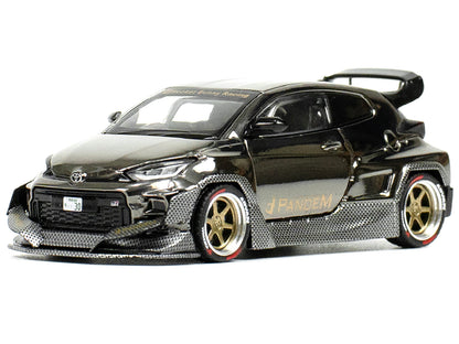 Toyota "Pandem" GR Yaris RHD (Right Hand Drive) Dark Chrome 1/64 Diecast Model Car by Pop Race