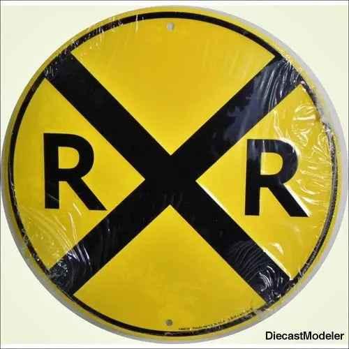 Railroad Crossing Sign 12 inch-DiecastModeler.com