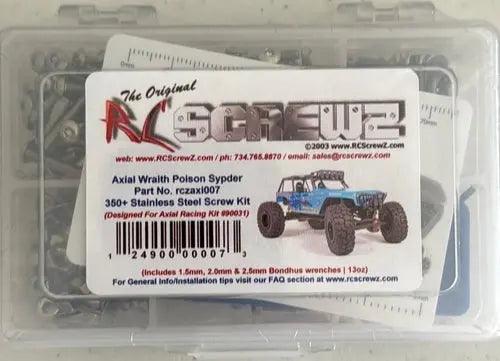 RCScrewz - axi007 – Axial Wraith Poison Spyder Stainless Steel Screw Kit-DiecastModeler.com