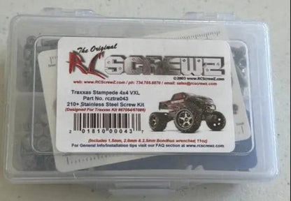 RCScrewZ  Stampede 4x4 / VXLStainless Screw Kit-DiecastModeler.com