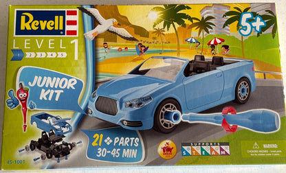 Revell Junior Roadster Convertible Model Kit, Blue-DiecastModeler.com