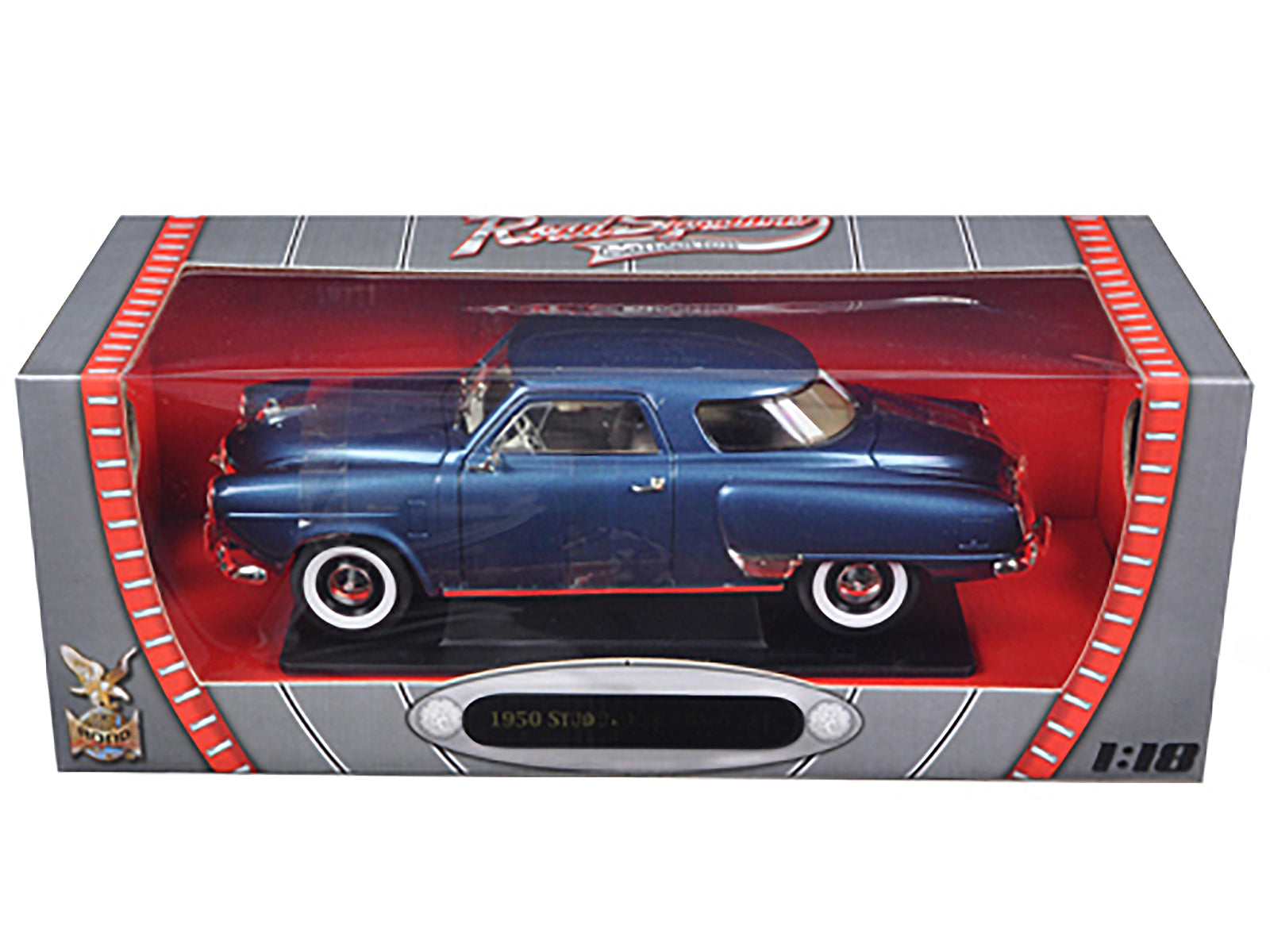 1950 Studebaker Champion Blue Metallic 1/18 Diecast Model Car by Road Signature-DiecastModeler.com
