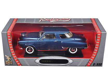 1950 Studebaker Champion Blue Metallic 1/18 Diecast Model Car by Road Signature-DiecastModeler.com