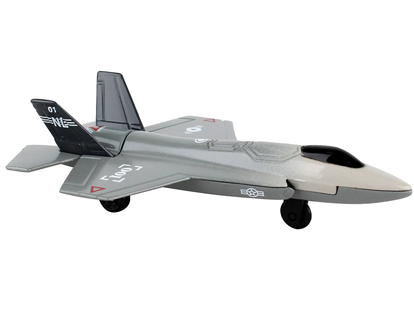 Lockheed Martin F-35 Lightning II Aircraft Gray "Joint Strike Fighter" with Runway Section Diecast Model Airplane by Runway24