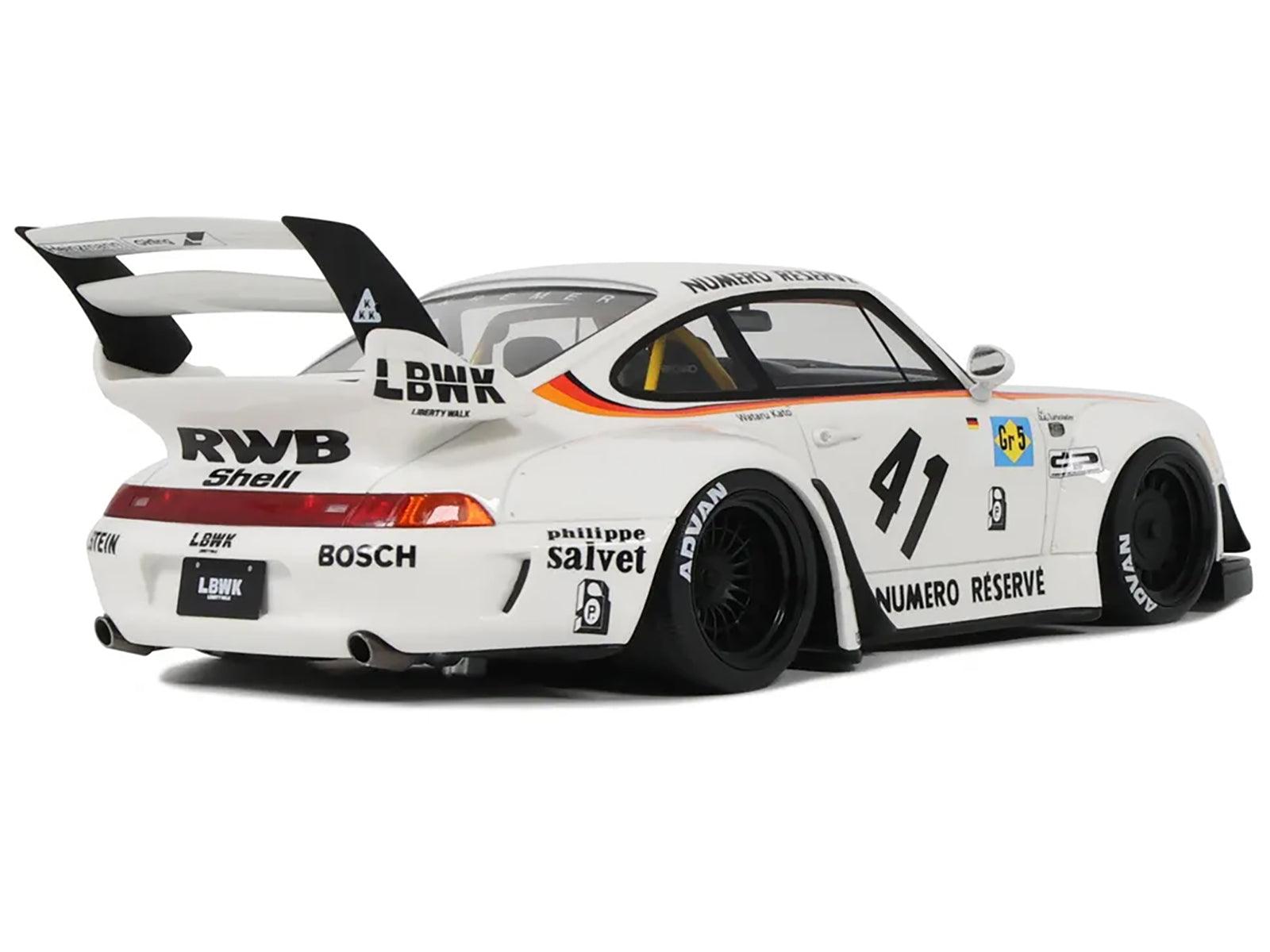 RWB Bodykit "Kato-San" #41 White 1/18 Model Car by GT Spirit-DiecastModeler.com