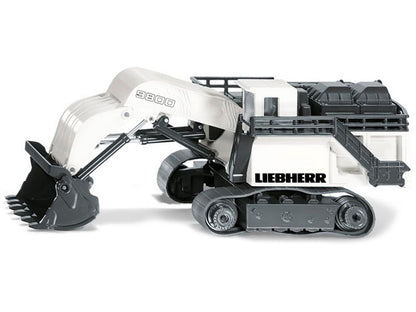 Liebherr R9800 Mining Excavator White and Gray 1/87 (HO) Diecast Model by Siku-DiecastModeler.com